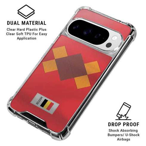 Belgium Soccer Flag Google Pixel 10 Pro Clear Case